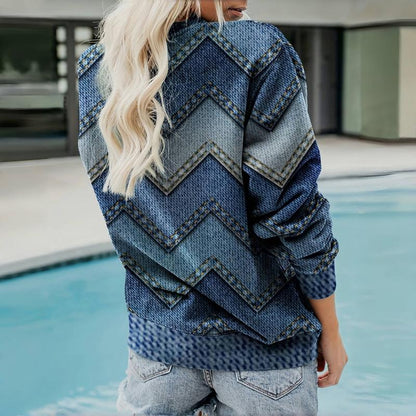 Alysa™ | Mysig Geometrisk Sweatshirt - Luvenzi